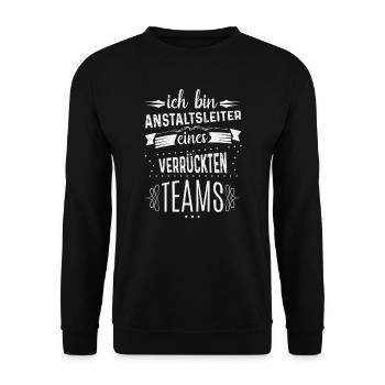 Anstaltsleitung Kollegen Teamleiter Geschenk - Unisex Pullover - Schwarz - Vorne - Alina (178cm) & Michal (187cm)