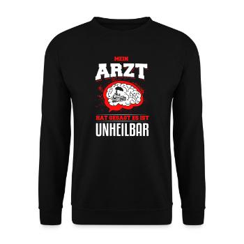 Dampf Lokomotiven Dampflok Lokomotive Geschenk - Unisex Pullover - Schwarz - Vorne - Alina (178cm) & Michal (187cm)