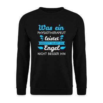 Physiotherapie Physio Therapie Physios Geschenk - Unisex Pullover - Schwarz - Vorne - Alina (178cm) & Michal (187cm)