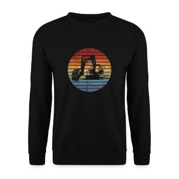 Excavator Driver Excavator Driver Excavator Gift - Unisex Sweatshirt - black - Front - Alina (178cm) & Michal (187cm)