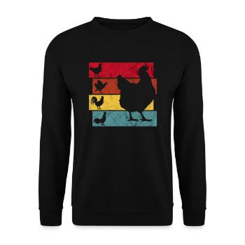 Chickens hen house chicken farmer gift - Unisex Sweatshirt - black - Front - Alina (178cm) & Michal (187cm)