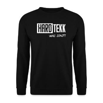 Hard Tekk Hardtekk Techno Tekkno Rave Geschenk - Unisex Pullover - Schwarz - Vorne - Alina (178cm) & Michal (187cm)