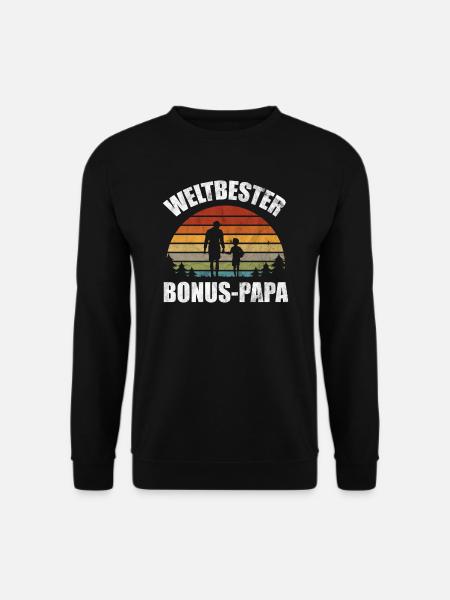 Bonus Papa Stiefvater Bonuspapa Stiefpapa Geschenk - Unisex Pullover - Schwarz