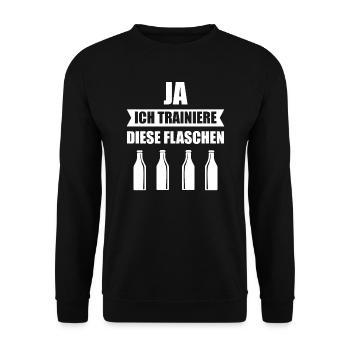 Handball Trainer Mannschaft Fußball Geschenk - Unisex Pullover - Schwarz - Vorne - Alina (178cm) & Michal (187cm)