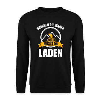 EBike E-Bike Pedelec E Biker Mountainbike Geschenk - Unisex Pullover - Schwarz - Vorne - Alina (178cm) & Michal (187cm)