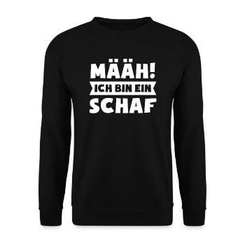 Schwarzes Schaf Schafe Bauer Hirte Kostüm Geschenk - Unisex Pullover - Schwarz - Vorne - Alina (178cm) & Michal (187cm)