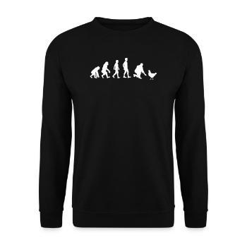 Chickens hen house chicken farmer gift - Unisex Sweatshirt - black - Front - Alina (178cm) & Michal (187cm)