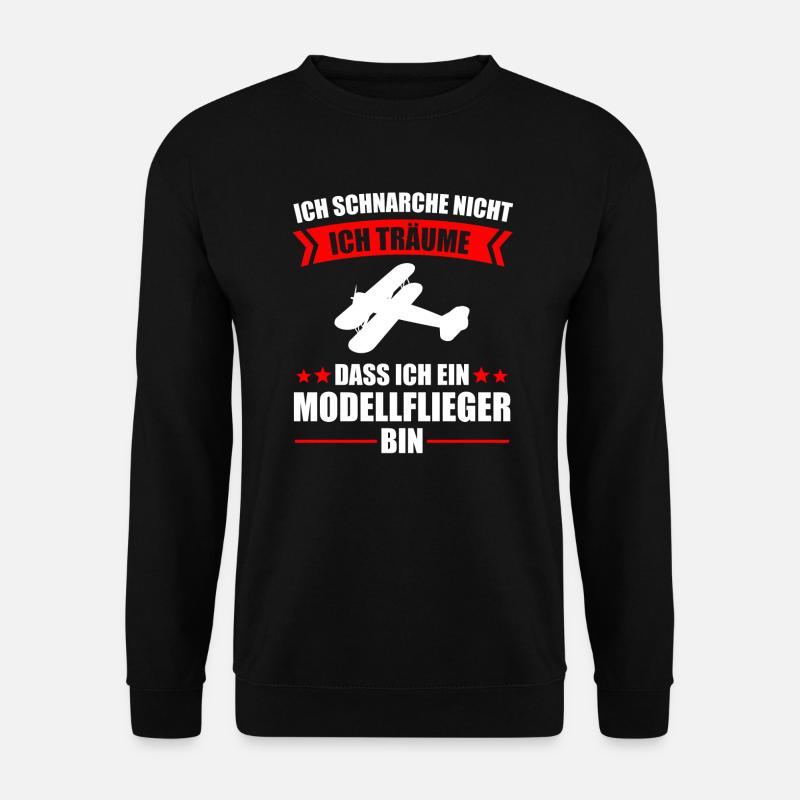 Modellflug Modellbau Modellbauer Geschenk - Unisex Pullover - Schwarz