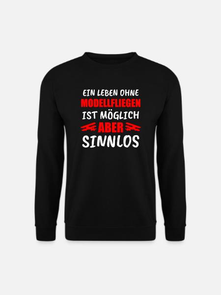Modellflug Modellbau Modellflieger Geschenk - Unisex Pullover - Schwarz