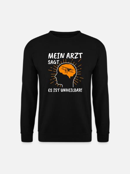 Modellflug Modellbau Modellbauer Motiv Geschenk - Unisex Pullover - Schwarz