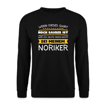 Noriker Pferd Pferde Pferdesprüche Reiter Geschenk - Unisex Pullover - Schwarz - Vorne - Alina (178cm) & Michal (187cm)