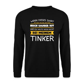 Tinker Pferd Pferde Pferdesprüche Reiter Geschenk - Unisex Pullover - Schwarz - Vorne - Alina (178cm) & Michal (187cm)