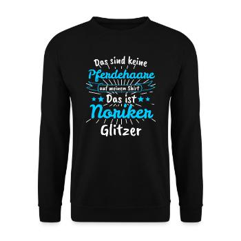 Noriker Pferd Pferde Pferdesprüche Lustig Geschenk - Unisex Pullover - Schwarz - Vorne - Alina (178cm) & Michal (187cm)