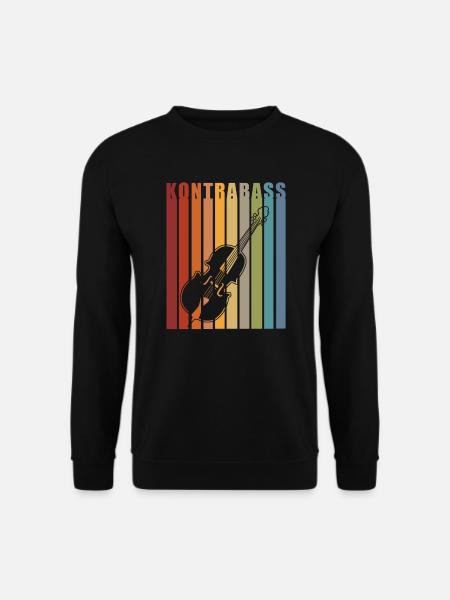 Kontrabass Orchester Big Band Musik Geschenk - Unisex Pullover - Schwarz