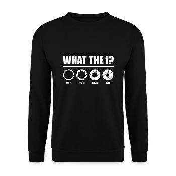 Photographer T-Shirt - Photography Camera Aperture - Unisex Sweatshirt - black - Front - Alina (178cm) & Michal (187cm)