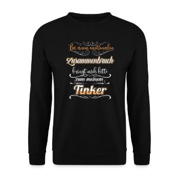 Tinker Pferd Reiter Geschenk - Unisex Pullover - Schwarz - Vorne - Alina (178cm) & Michal (187cm)