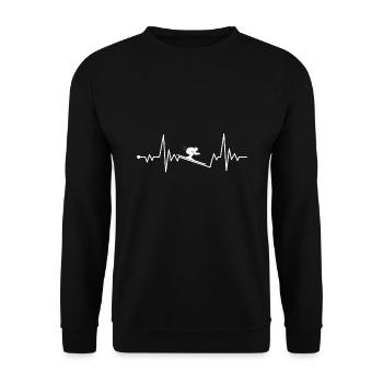 Skieur Heartbeat moniteur de ski ski - Sweat-shirt Unisexe - noir - Devant - Alina (178cm) & Michal (187cm)