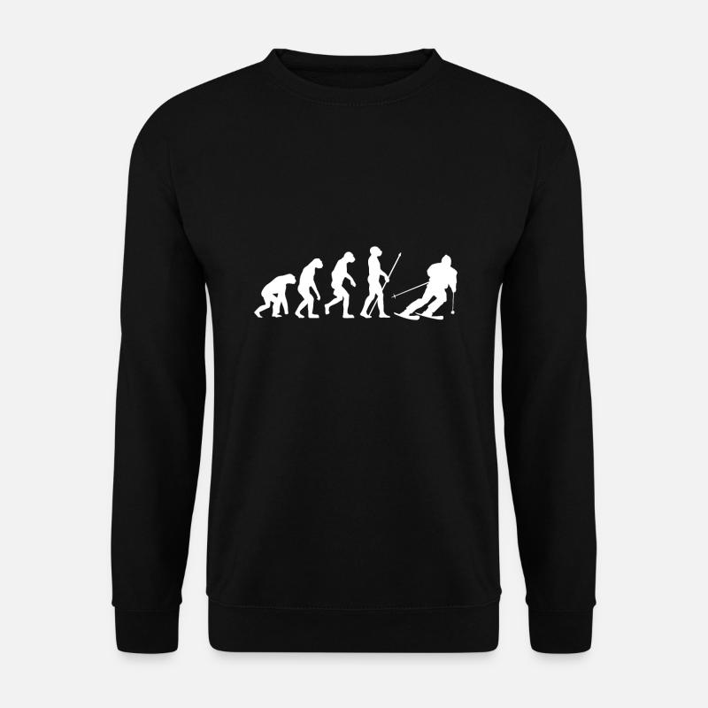 Skier evolution - Unisex Sweatshirt - black