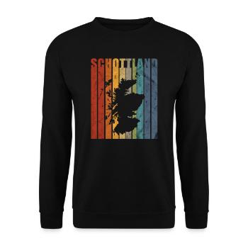Schottland Dudelsack Spruch Geschenk - Unisex Pullover - Schwarz - Vorne - Alina (178cm) & Michal (187cm)