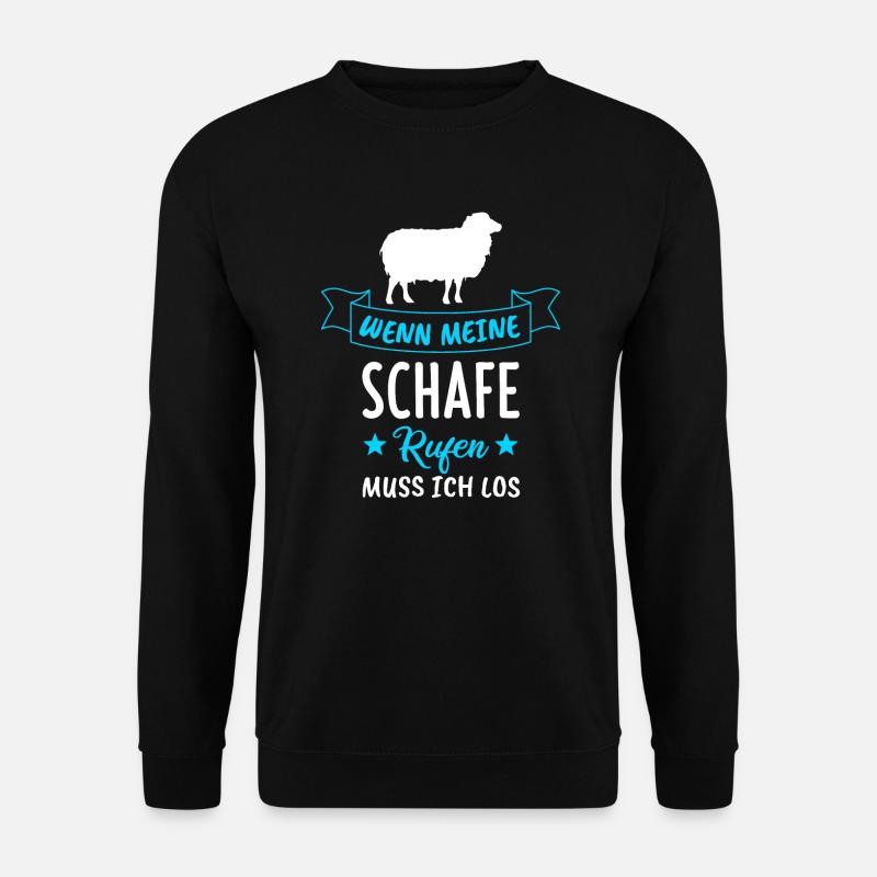 Schaf Schafe Schafmotiv Geschenk - Unisex Pullover - Schwarz