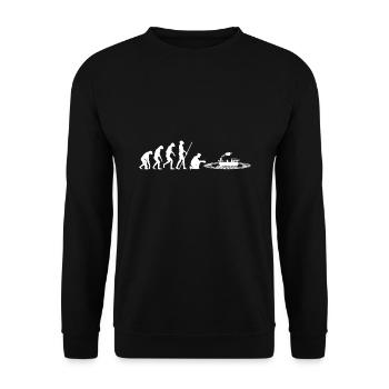 Locomotive ferroviaire évolution du train miniature - Sweat-shirt Unisexe - noir - Devant - Alina (178cm) & Michal (187cm)
