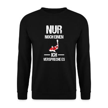 Koi Fisch Kois Geschenk - Unisex Pullover - Schwarz - Vorne - Alina (178cm) & Michal (187cm)