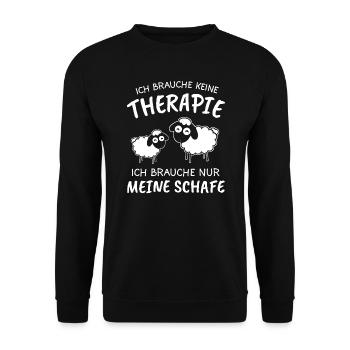 Schaf Schafe Hirte Geschenk - Unisex Pullover - Schwarz - Vorne - Alina (178cm) & Michal (187cm)