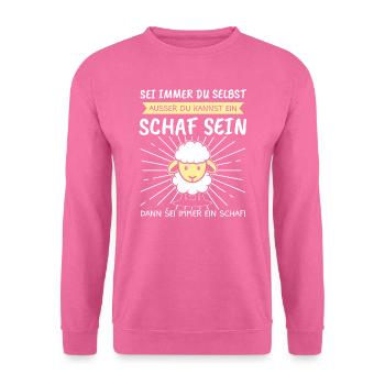 Schaf Schafe Hirte Geschenk - Unisex Pullover - Pink - Vorne