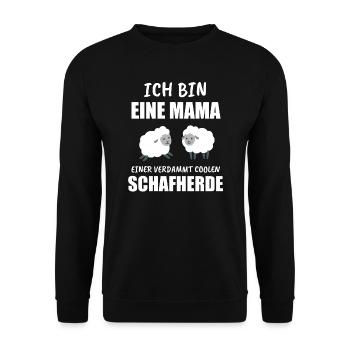 Schaf Schafe Hirte Geschenk - Unisex Pullover - Schwarz - Vorne - Alina (178cm) & Michal (187cm)
