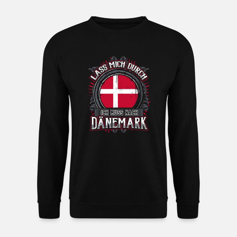 Dänemark Angeln Skandinavien Geschenk - Unisex Pullover - Schwarz