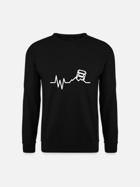 Geländewagen SUV Herzschlag Geschenk - Unisex Pullover - Schwarz