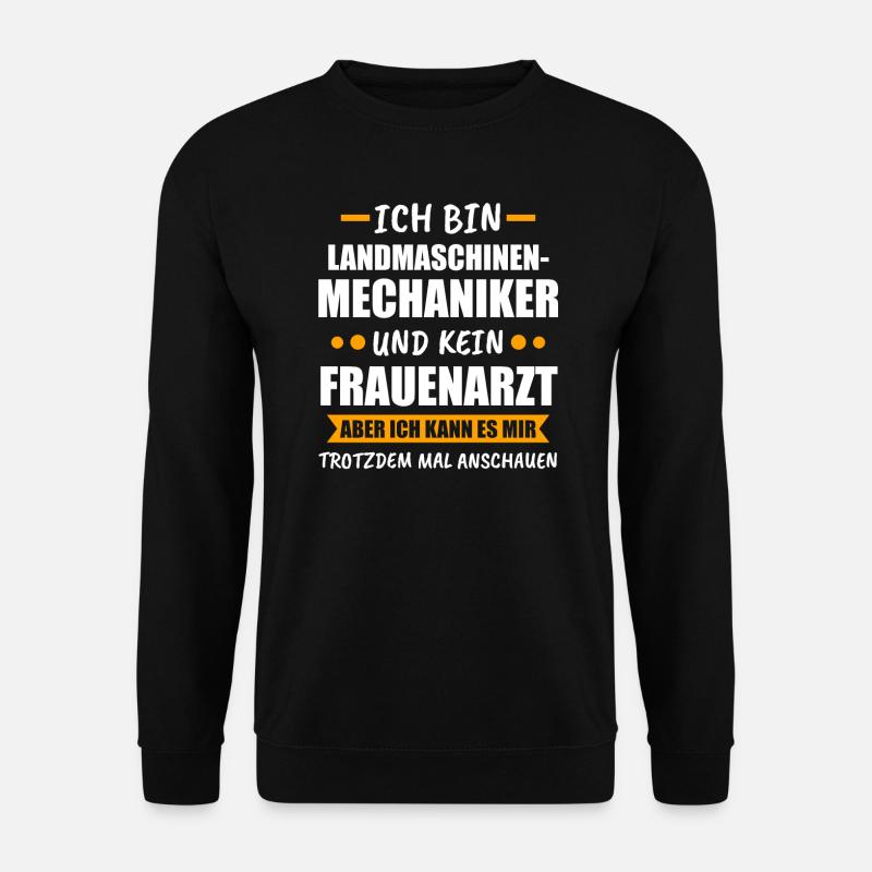 Landmaschinenmechaniker Traktor Traktoren Geschenk - Unisex Pullover - Schwarz
