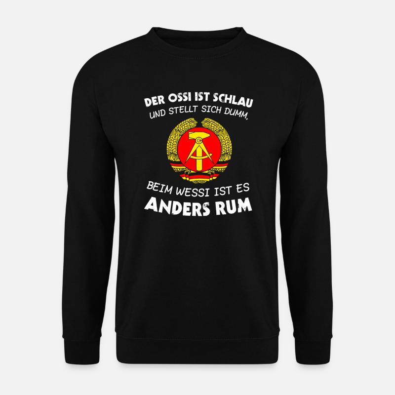 Ossi DDR Ostalgie Dresden Geschenk & Osten - Unisex Pullover - Schwarz