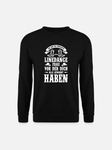 Linedance Line Dance Frauen Geschenk & Linedancer - Unisex Pullover - Schwarz
