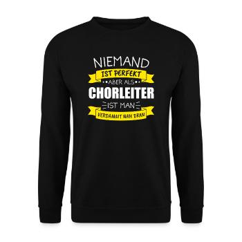 Chorleiter Dirigent Sänger Geschenk & Komponist - Unisex Pullover - Schwarz - Vorne - Alina (178cm) & Michal (187cm)