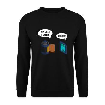 Fotografie Kamera Fotograf Herren Damen Geschenk - Unisex Pullover - Schwarz - Vorne - Alina (178cm) & Michal (187cm)