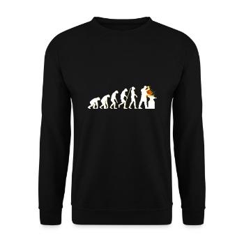 Farrier Evolution blacksmith gift - Unisex Sweatshirt - black - Front - Alina (178cm) & Michal (187cm)