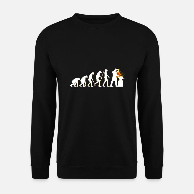 Hufschmied Evolution Schmied Geschenk - Unisex Pullover - Schwarz