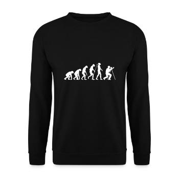 L’évolution des géomètres - Sweat-shirt Unisexe - noir - Devant - Alina (178cm) & Michal (187cm)
