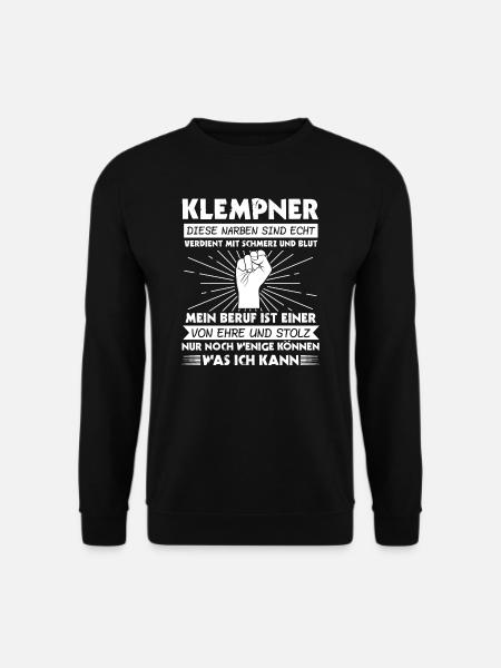 Klempner Heizungsbauer installateur Geschenk - Unisex Pullover - Schwarz