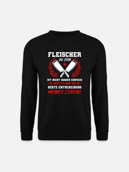 Fleischer Wurst Metzger Geschenk - Unisex Pullover - Schwarz