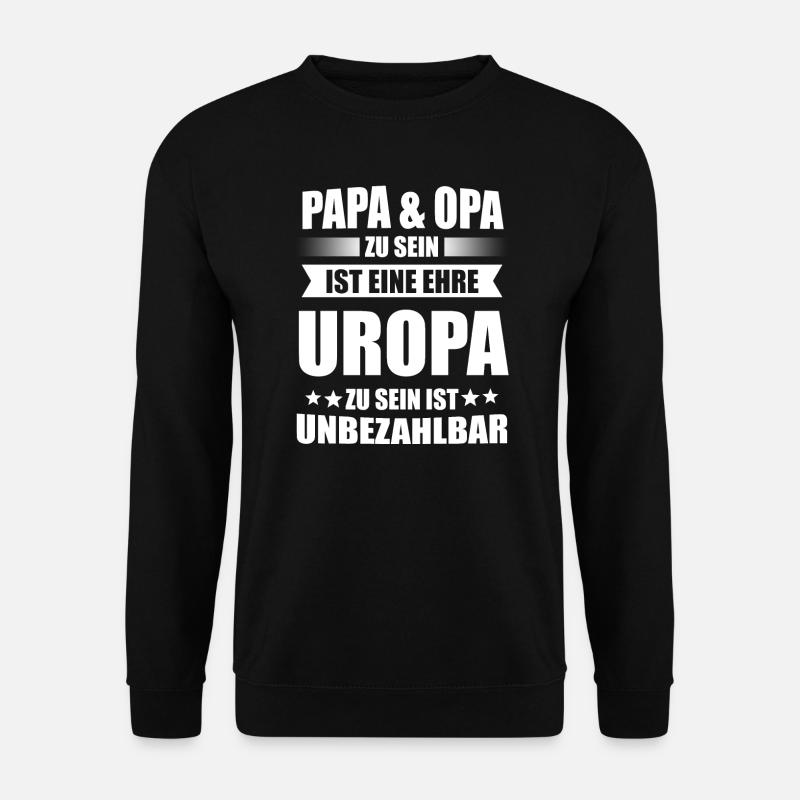 Uropa 2020 Ankündigung Opa Geschenk - Unisex Pullover - Schwarz