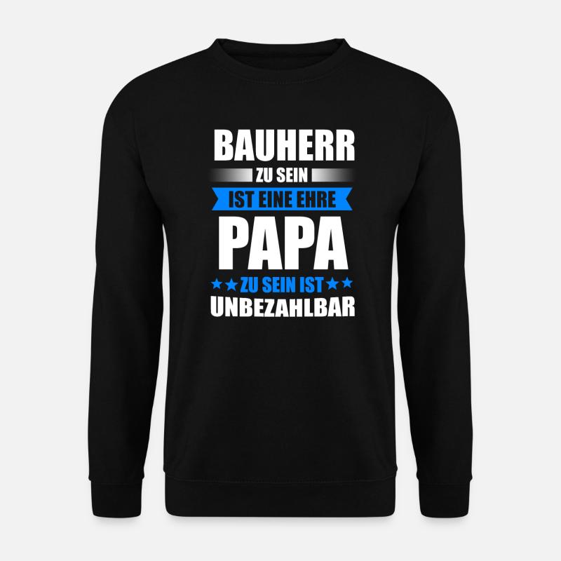 Bauherr 2020 Bauherren Richtfest Geschenk - Unisex Pullover - Schwarz