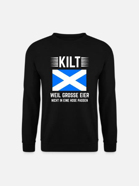 Schottland Schottische Flagge Dudelsack Geschenk - Unisex Pullover - Schwarz