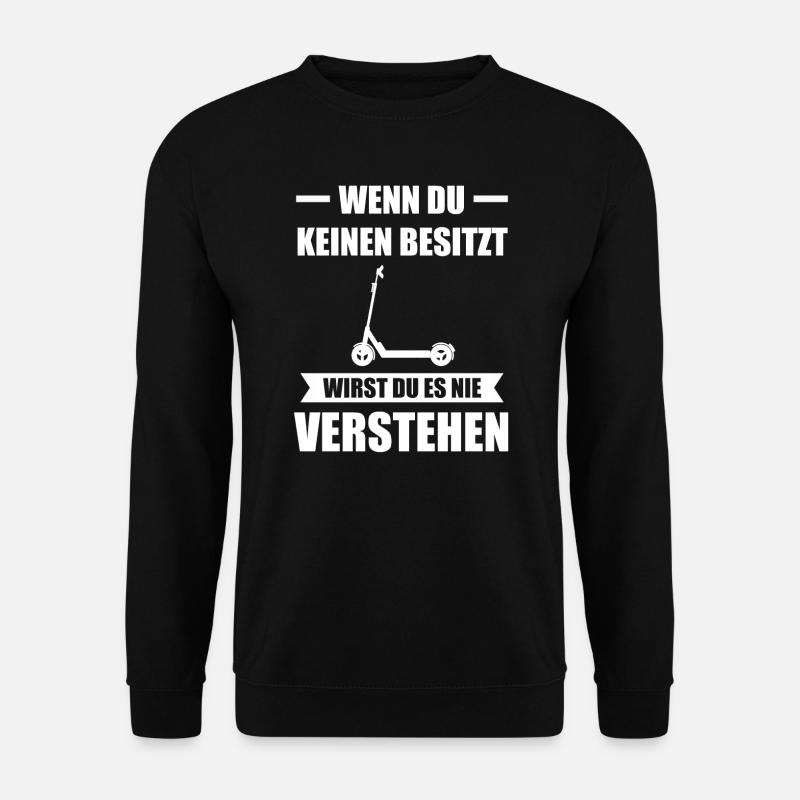 Stunt Scooter Roller E-Scooter Geschenk - Unisex Pullover - Schwarz