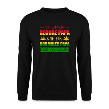 Reggae Rasta Rastafari Jamaika Geschenk - Unisex Pullover - Schwarz - Vorne - Alina (178cm) & Michal (187cm)