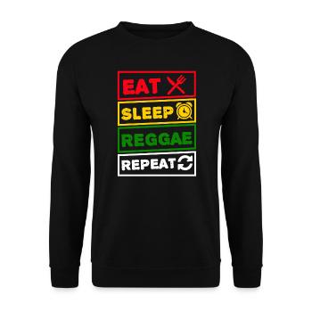 Reggae Rasta Rastafari Rasta Lion Geschenk - Unisex Pullover - Schwarz - Vorne - Alina (178cm) & Michal (187cm)