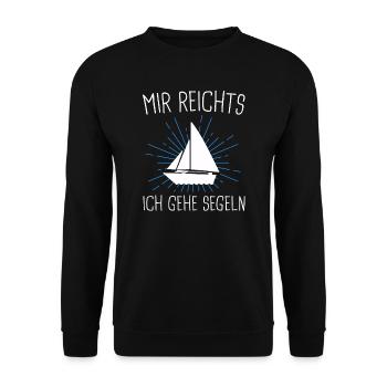 Segeln Segel Segler Geschenk - Unisex Pullover - Schwarz - Vorne - Alina (178cm) & Michal (187cm)