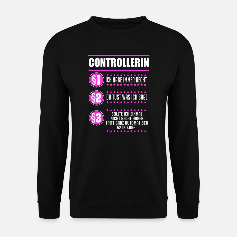 Controllerin Finanzen Controller Geschenk - Unisex Pullover - Schwarz