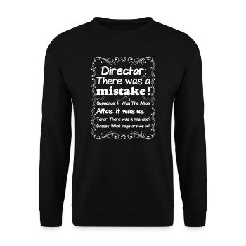 Choir Director Soprano Alto Tenor Bass Music Singe - Unisex Pullover - Schwarz - Vorne - Alina (178cm) & Michal (187cm)